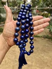 14 mm Rnd 54+1 Beads Original AAA Lapis Lazuli Jaap Rosary, Japa Mala Energized picture