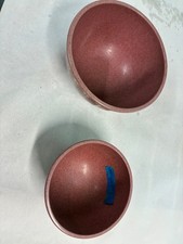 Vintage Boonton Ware Mixing Bowls Red 511C & 551A Boonton NJ USA Mid Century MCM picture