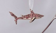 Rose Gold Valentine's Day Shark Ornament Embellished by Swarovski picture