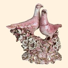 RARE Vintage Freeman Leidy Ceramic Signed Pink Doves Originals Laguna Beach picture