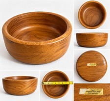 Vintage Macy’s Teak Wood Bowl Made in Thailand 8” Mid Century Modern Serving picture