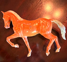 Brown Horse Figurine Model, Plastic, White Mane & Tail picture