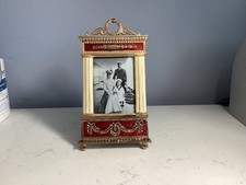 AUTHENTIC TERRAGRAFICS GOLD GILT RED ENAMEL RUSSIAN INSPIRED PICTURE FRAME NR picture