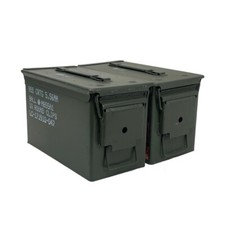 2 CANS Grade 1 50 cal empty ammo cans 2 Total picture