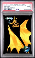 1995 Fleer Metal Batman Forever Gold Blaster #1 PSA 9 POP 10 SSP NO PSA 10 picture