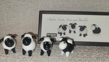 Pier 1 Imports Glass Sheep Figurines Set of 4 Collectible Animal Decor picture