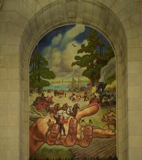 Detroit Public Library 1921 Cass Gilbert Mural Painting Detroit Michigan picture