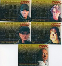 VHTF 2001 Stargate SG1 Season 1-3 Complete 5 Card Chase Set Stars of SG picture