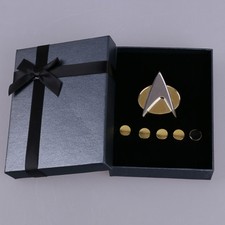 The Next Generation Badge Rank Pin Set Christma Gift TNG Badge Brooches Set picture