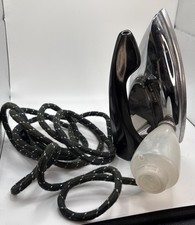 Vintage GE Travel Iron 17F29 1950s Folding Bakelite HEATS UP Missing Bulb picture