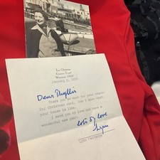 Lynn Fontaine Letter Signed And An Original Photograph 4x6 picture