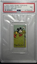 1930 Mickey Mouse Chocolaterie Rubis Fait Du Sant PSA 7 picture