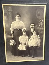 VICTORIAN PHOTOGRAPH OF CALIFORNIA FAMILY WITH FLOWERS & INSCRIPTION 5