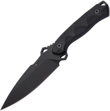 Hydra Knives Phobos Black G10 Sleipner Steel Fixed Blade Knife w/ Sheath S16BL picture