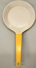 Skillet Cast Iron Enamel Copco Michael Lax Denmark Yellow 14 Inch 7-1/2 Dia  picture