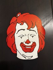Vtg Ronald McDonald Paper Face Mask Punch Out Halloween 1974 picture