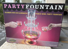 Nostalgia 3 Tier Lighted Party Fountain Punch Bowl (NIB) picture
