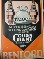 Vintage Bedford Spark Plug Double Sided Advertisement In Cheap Frame  picture