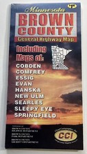 New Ulm Minnesota MN Brown County Highway Map Road Sleepy Eye Hanska Springfield picture