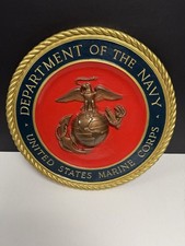 Vintage US Department of the Navy Marine Corps Plaque Display 15