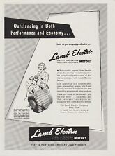 1954 Lamb Electric Motors - Fractional Horsepower - Hair Dryers - Print Ad Art picture