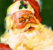 Los Angeles Santa Claus Christmas Orange Citrus Fruit Crate Label Art Print picture