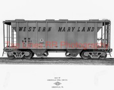 Western Maryland 5801 2 Bay Cover Hopper Side View 10-1956 NEW 8x10 PHOTO picture