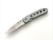 Benchmade 625S Leopard Crawford Folding Knife ATS-34 Clear Aluminum USA 1998 picture