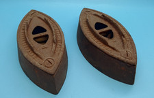 Vtg Colebrookdale Iron Co Sad Iron No 50 Pottstown PA USA Cast Iron Pair Set 2x picture