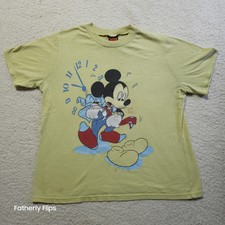 Mickey Unlimited Mickey Mouse Graphic T-Shirt Yellow Cotton Screenprint picture