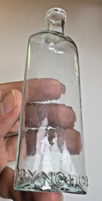 RARE Antique 1839 PYNCHON Boston Massachssetts Open Pontil Rolled Lip Bottle picture