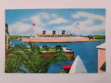 Postcard The Queen Of Bermuda Hamilton Harbour Boat picture