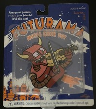 Vintage Official Futurama Robot Devil Metal Click Toy SEALED IN BOX 2001 ROCKET picture