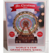 NEW Mr. Christmas World's Fair Grand Ferris Wheel Lighted, Musical, Animated picture