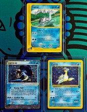 Pokemon LAPRAS EX Ruby & Sapphire Holo + LAPRAS Skyridge + LAPRAS Fossil Holo picture