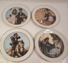 Set of (4) Young Love ~ 1982 Norman Rockwell Japan ~ Collector Plates  picture