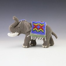 NATIVE AMERICAN ZUNI BEADED ELEPHANT BY DENISE & FARON GCHACHU picture