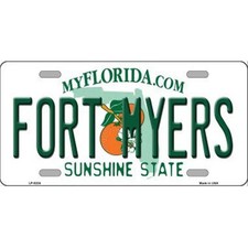 Smart Blonde LP-8224 Fort Myers Florida Novelty Metal License Plate picture
