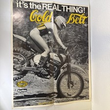 Vintage Motorcycle Poster Gold Belt Line 1978 78 Kawasaki KX250 Original Spoiler picture