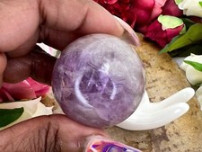 Pink fluorite sphere - rare magenta fluorite crystal ball - 1.7