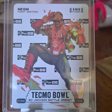 Tecmo Bowl Bo Jackson Battle Arena Neon 1st Edition ST336 Fire 180 Power 2026 picture