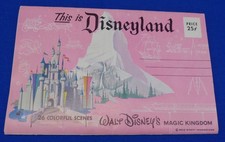 Vintage Disneyland Walt Disney Souvenir 26 Colorful Scenes Booklet picture