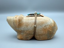 Bernard Homer, Jr. (d) Hefty 1.75 lbs. Zuni Stone Travertine 5 3/8