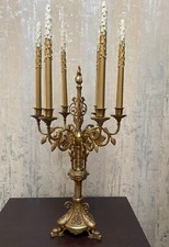 Victorian Style Large Brass Candelabra 6 Arms picture