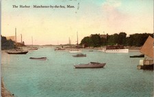 The Harbor Manchester by the Sea Massachusetts vintage Albertype Postcard G. picture