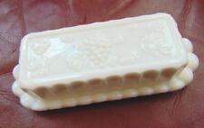 WESTMORELAND 1/4 Pound Paneled Grape Milk Glass Butter Dish Keeper w Lid Vintage picture