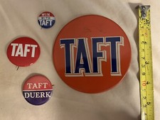 Lot of (4) 1952 Robert Taft Presidential Campaign Political Buttons Pins picture