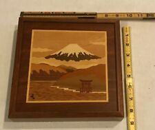 Beautiful Japanese Handcrafted Wood Inlaid Key Box - Wall Mount Brackets picture
