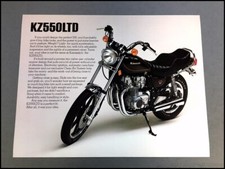 1981 Kawasaki KZ550LTD Motorcycle Bike 1-page Vintage Sales Brochure Spec Sheet picture