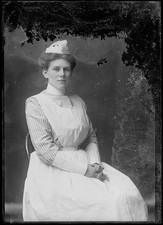 Photo:Unidentified Woman in Nurse Uniform Portrait ca 1873 1916 picture